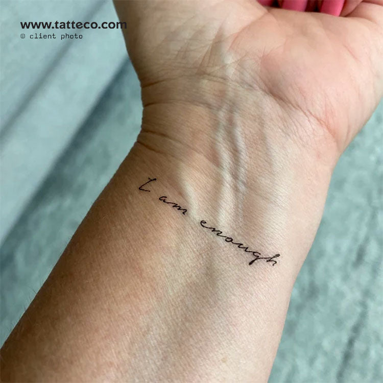I Am Enough Temporary Tattoo - Set of 3