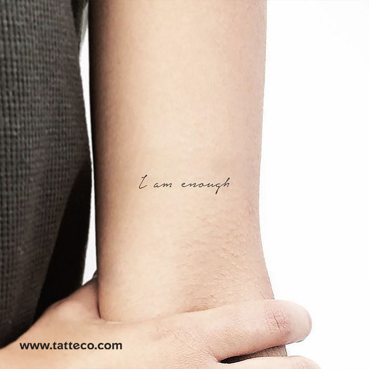 I Am Enough Temporary Tattoo - Set of 3