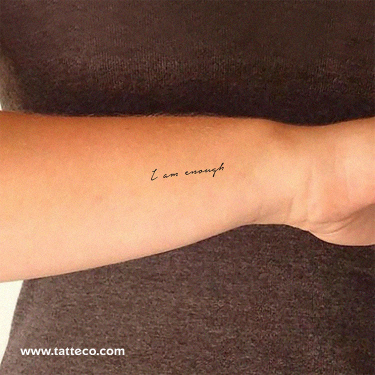 I Am Enough Temporary Tattoo - Set of 3