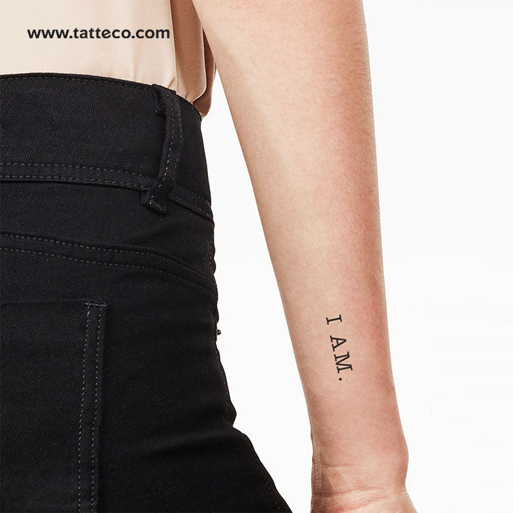 I AM. Temporary Tattoo - Set of 3