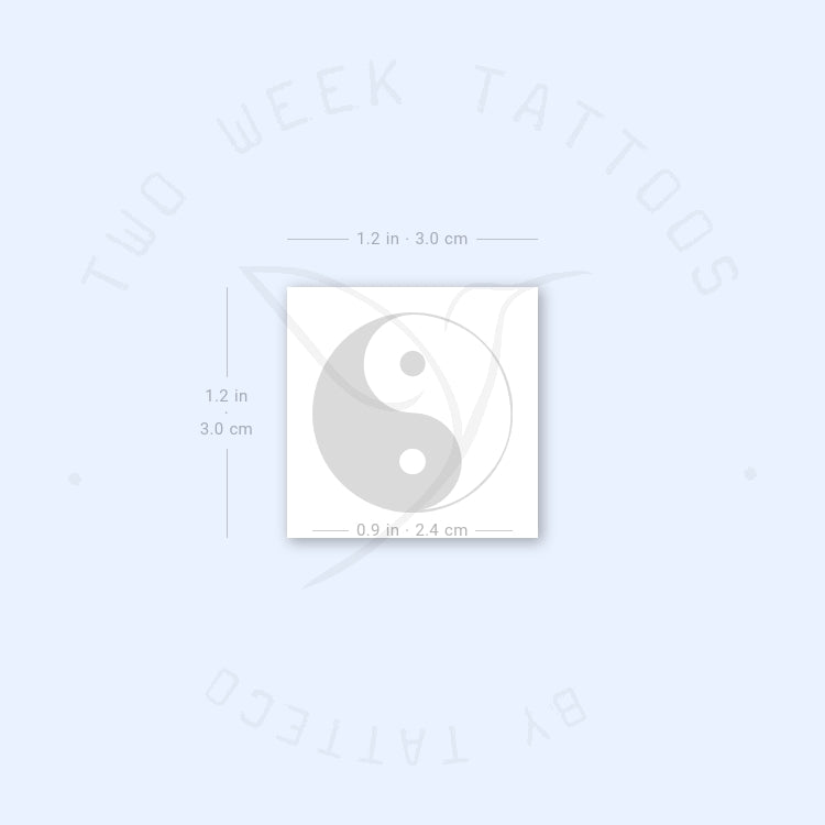 Yin Yang Semi-Permanent Tattoo - Set of 2