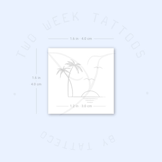 Tropical Sunset Semi-Permanent Tattoo - Set of 2