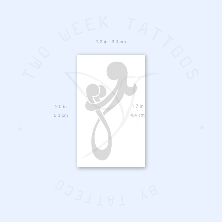 Mother And Two Sons Semi-Permanent Tattoo - Set of 2