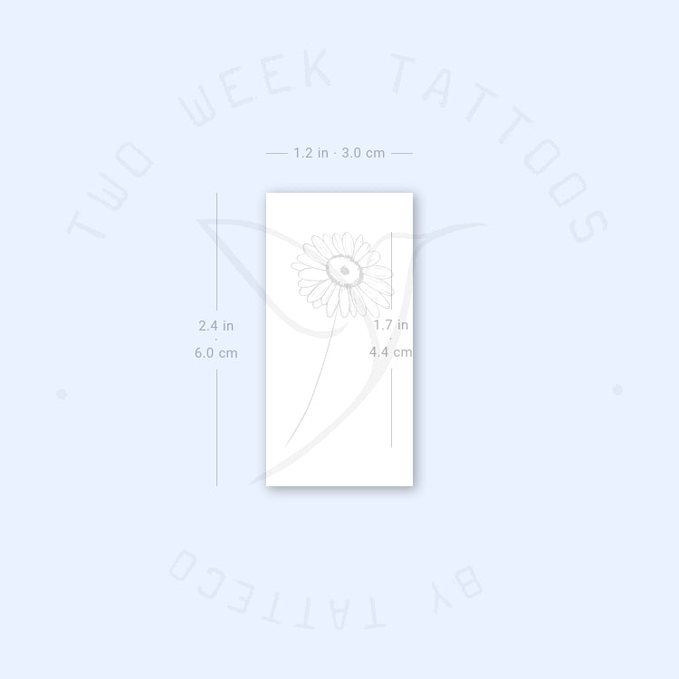 Sketchy Daisy Semi-Permanent Tattoo - Set of 2