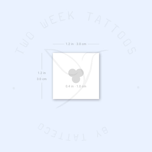 Tatuaje semipermanente de trébol pequeño (juego de 2)