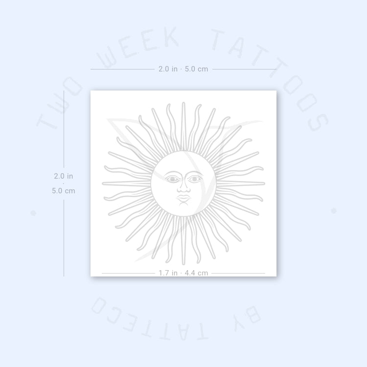 Argentine Sun Semi-Permanent Tattoo - Set of 2