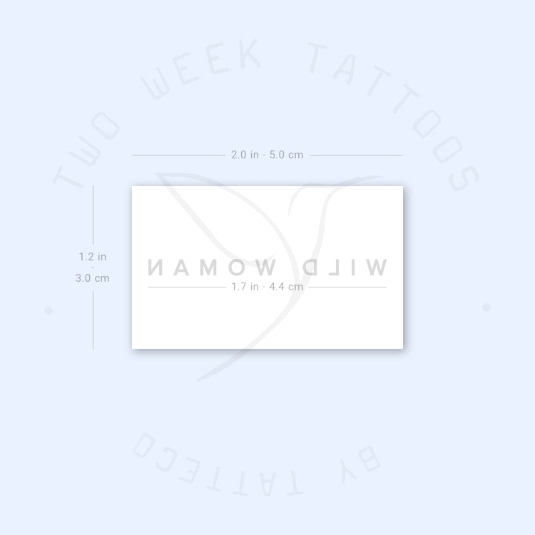 WILD WOMAN Semi-Permanent Tattoo - Set of 2