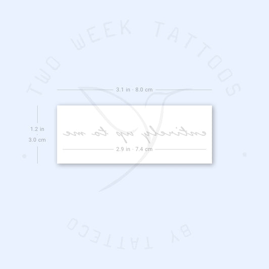 Tatuaje semipermanente "Totalmente a mi disposición" - Juego de 2