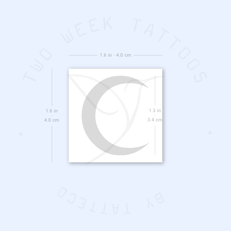 Crescent Semi-Permanent Tattoo - Set of 2