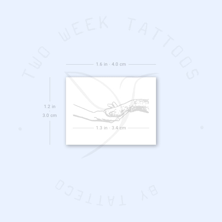 Dog Paw And Hand  Semi-Permanent Tattoo - Set of 2