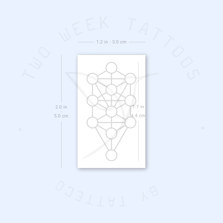 Kabbalah Tree Of Life Semi-Permanent Tattoo - Set of 2