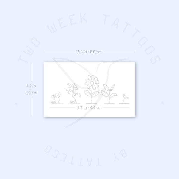 Life Of A Flower Semi-Permanent Tattoo - Set of 2
