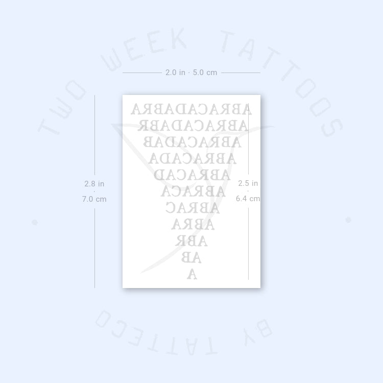 Abracadabra Semi-Permanent Tattoo - Set of 2