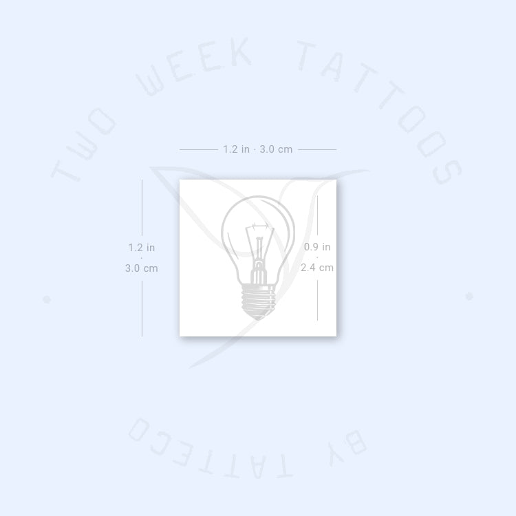 Light Bulb Semi-Permanent Tattoo - Set of 2