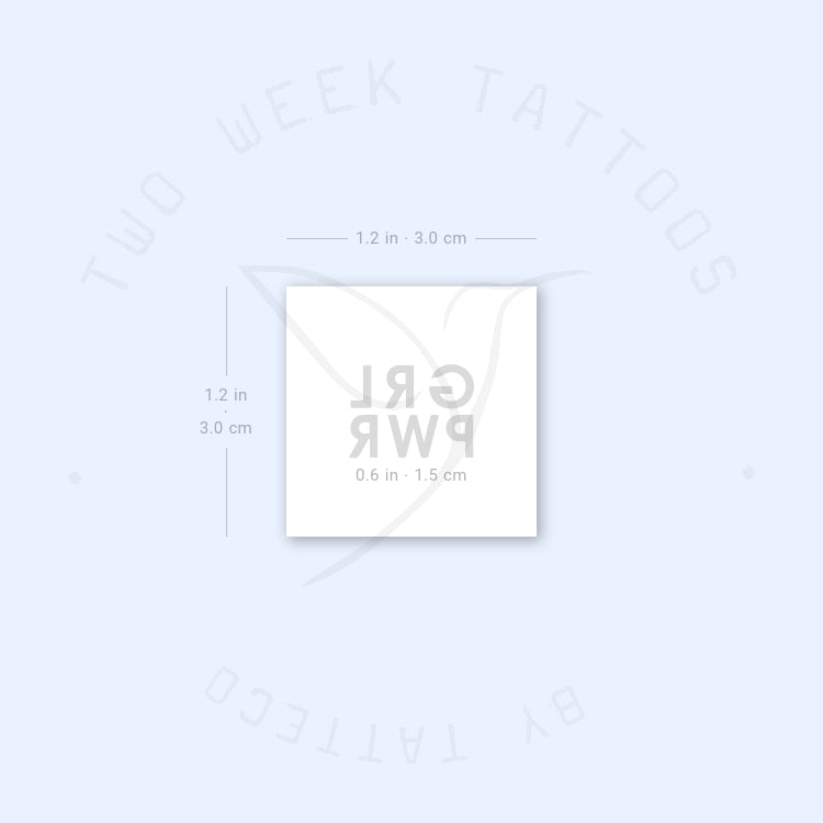 GRL PWR Semi-Permanent Tattoo - Set of 2