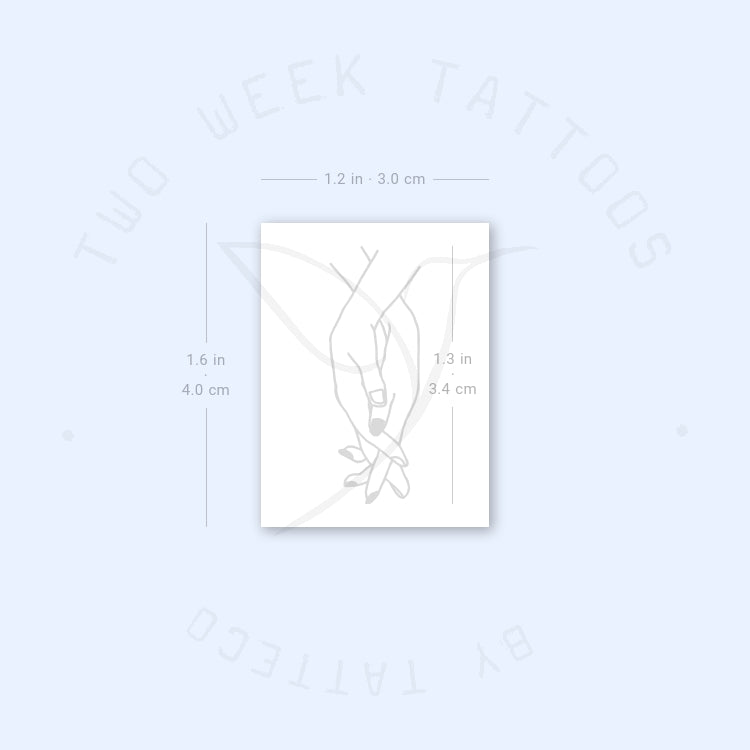 Holding Hands Semi-Permanent Tattoo - Set of 2