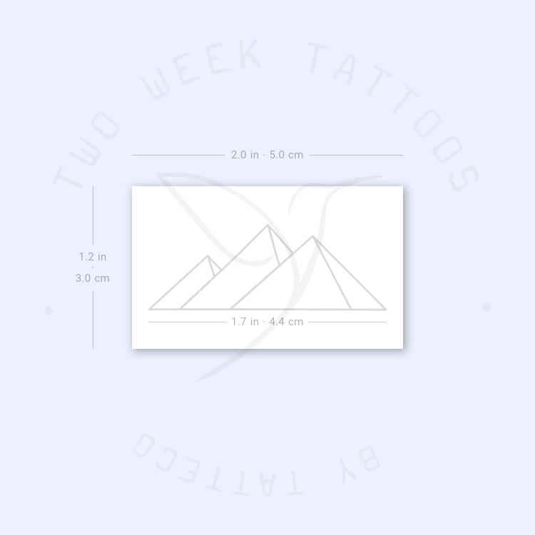 Giza Pyramids Semi-Permanent Tattoo - Set of 2