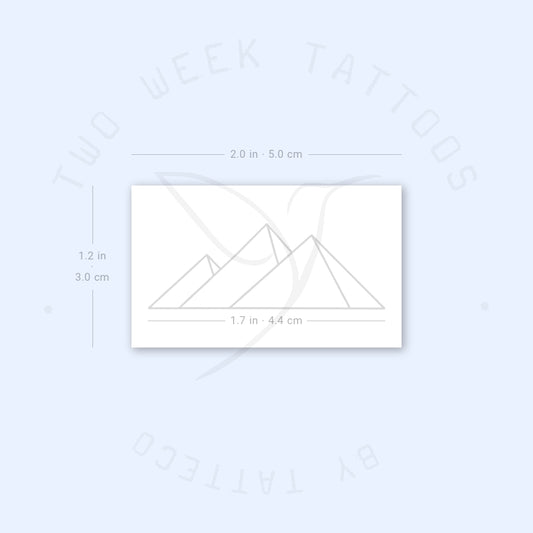 Tatuaje semipermanente de las Pirámides de Giza (juego de 2)