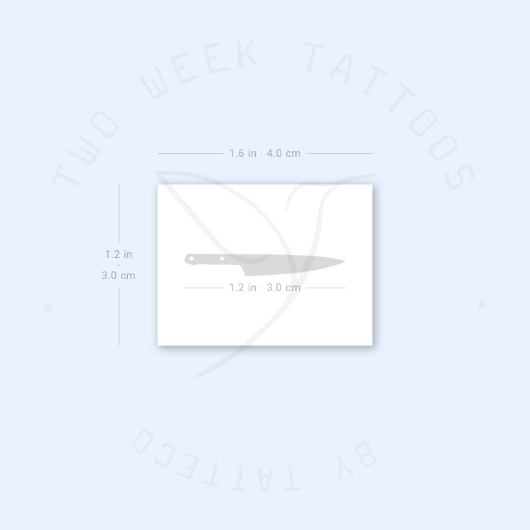 Black Knife Semi-Permanent Tattoo - Set of 2