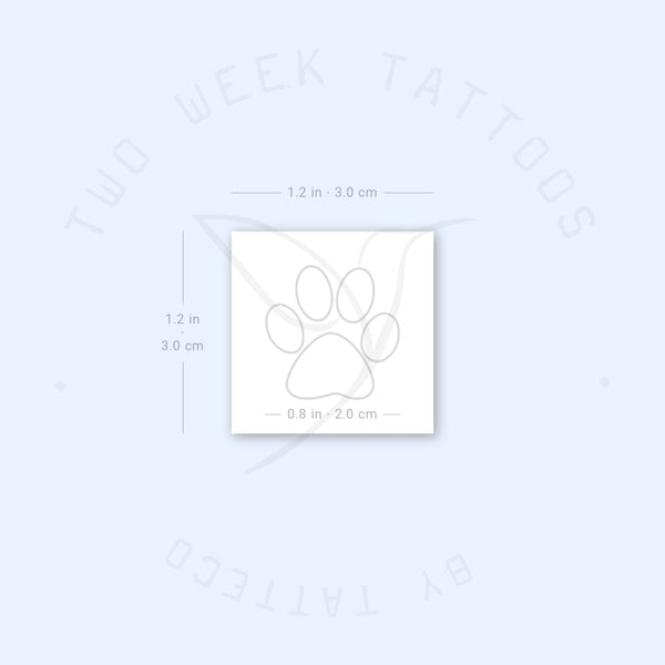 Paw Outline Semi-Permanent Tattoo - Set of 2
