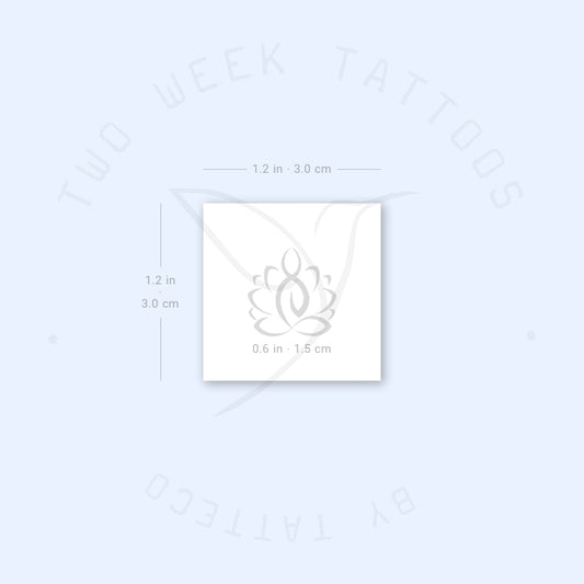Meditative Lotus Semi-Permanent Tattoo - Set of 2