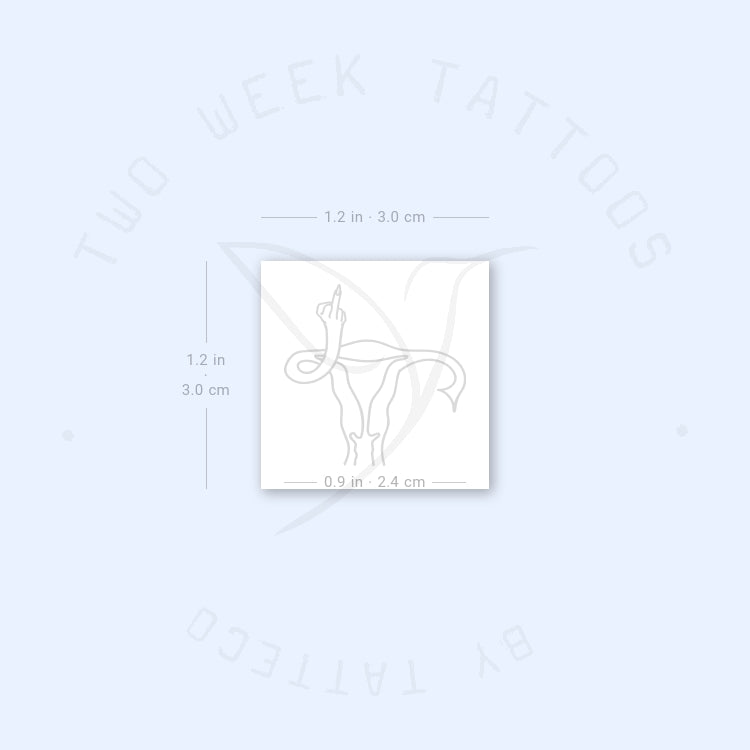 Angry Uterus Semi-Permanent Tattoo - Set of 2