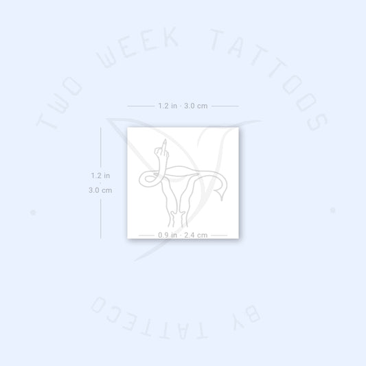 Angry Uterus Semi-Permanent Tattoo - Set of 2