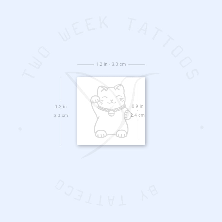 Tatuaje semipermanente Maneki-Neko - Juego de 2