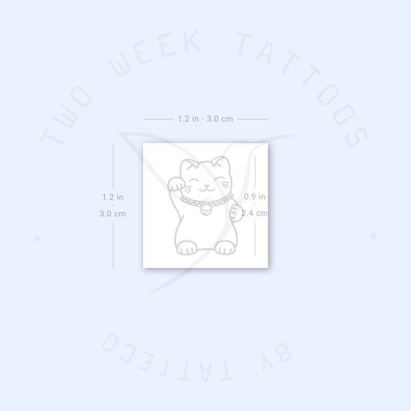 Maneki-Neko Semi-Permanent Tattoo - Set of 2