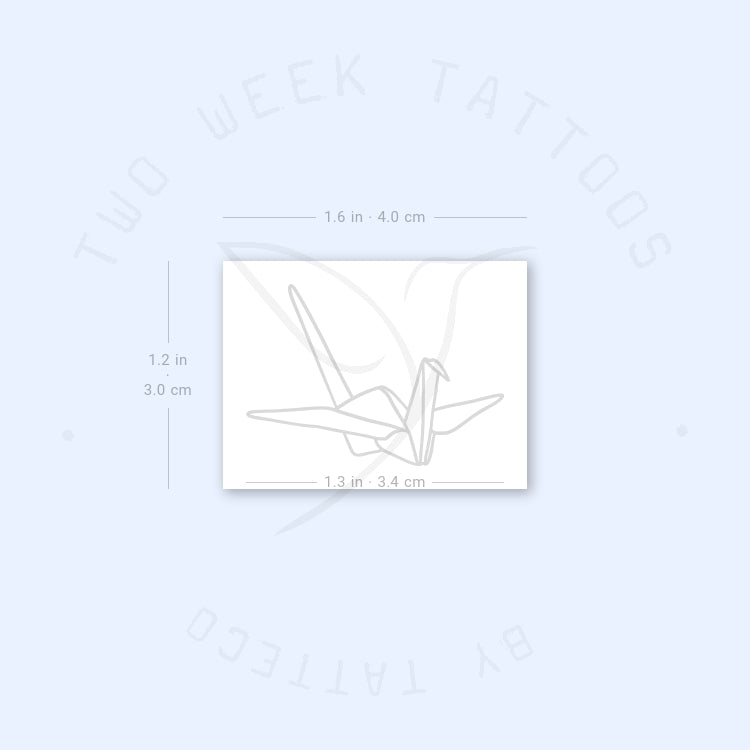 Origami Crane Semi-Permanent Tattoo - Set of 2