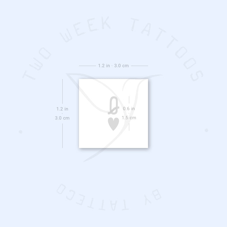 Black Queen Of Hearts Semi-Permanent Tattoo - Set of 2