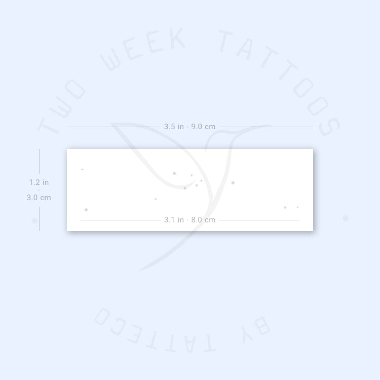 Tatuaje semipermanente minimalista de la constelación de Tauro (juego de 2)