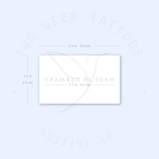 Made In Germany Semi-Permanent Tattoo - Set of 2