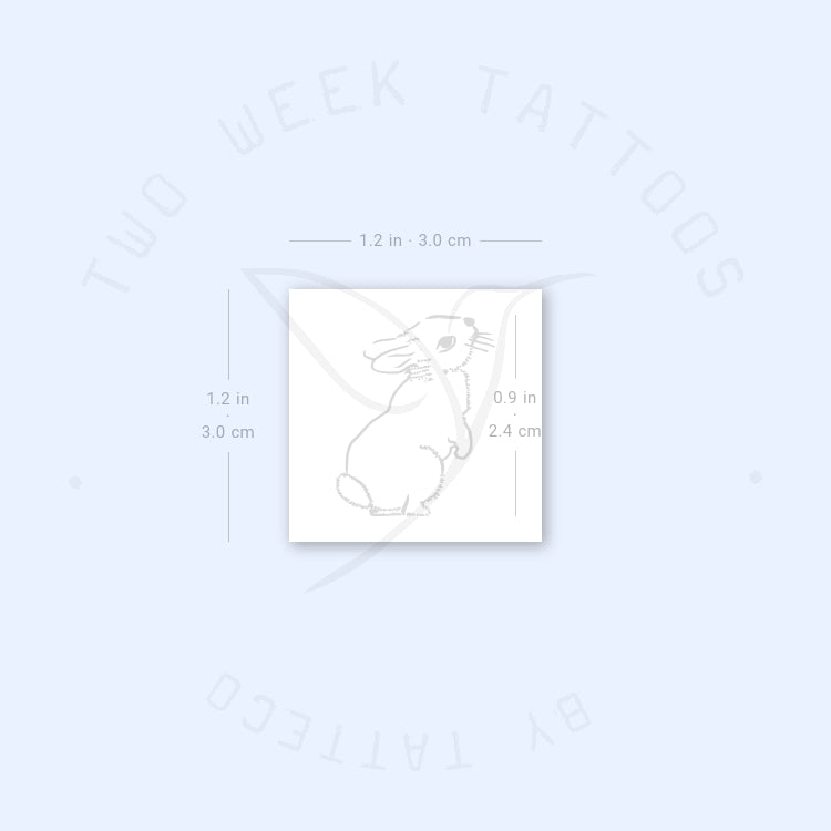 Standing Rabbit Semi-Permanent Tattoo - Set of 2