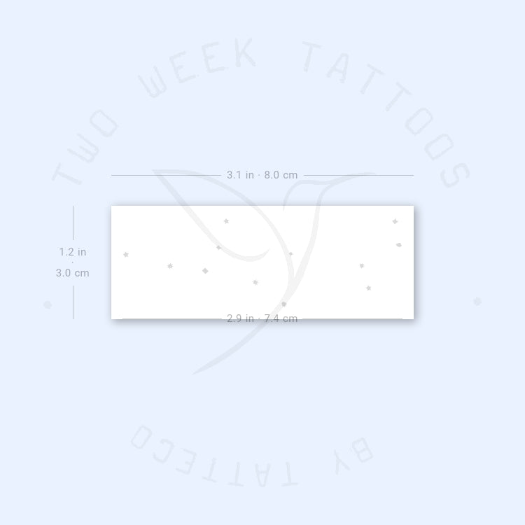 Minimalist Virgo Constellation Semi-Permanent Tattoo - Set of 2