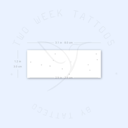 Tatuaje semipermanente minimalista de la constelación de Virgo (juego de 2)