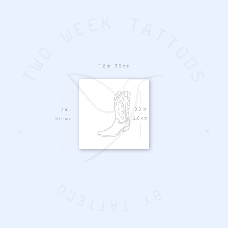 Cowboy Boot Semi-Permanent Tattoo - Set of 2