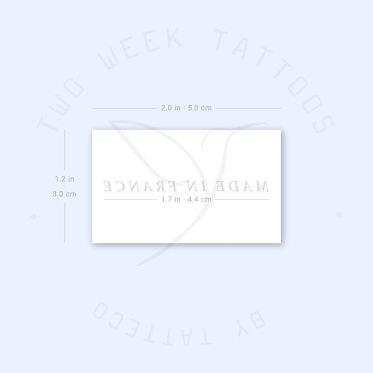 Made In France Semi-Permanent Tattoo - Set of 2