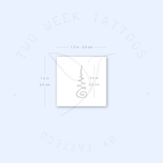 Unalome Khmer Sacred Symbol Semi-Permanent Tattoo - Set of 2