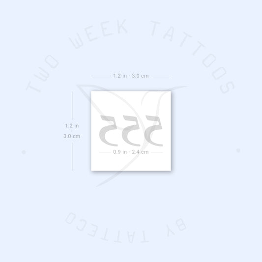 555 Semi-Permanent Tattoo - Set of 2