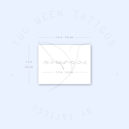 Scorpio Semi-Permanent Tattoo - Set of 2