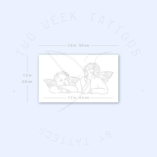 Tatuaje semipermanente de putti - Juego de 2
