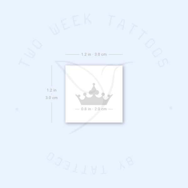 Black Crown Semi-Permanent Tattoo - Set of 2