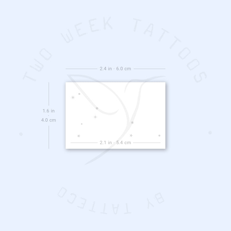 Minimalist Leo Constellation Semi-Permanent Tattoo - Set of 2