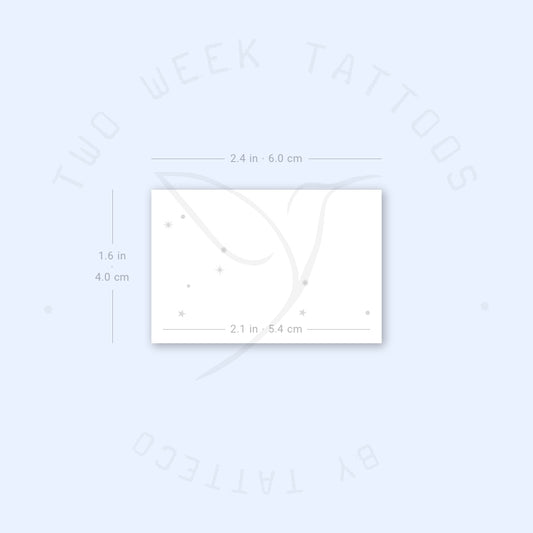 Minimalist Leo Constellation Semi-Permanent Tattoo - Set of 2