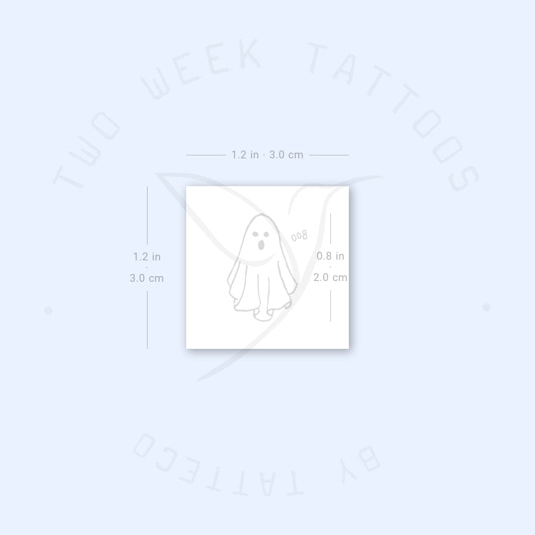 Boo Ghost Semi-Permanent Tattoo - Set of 2