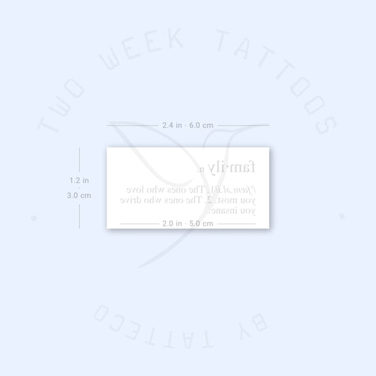 Tatuaje semipermanente con descripción familiar (juego de 2)