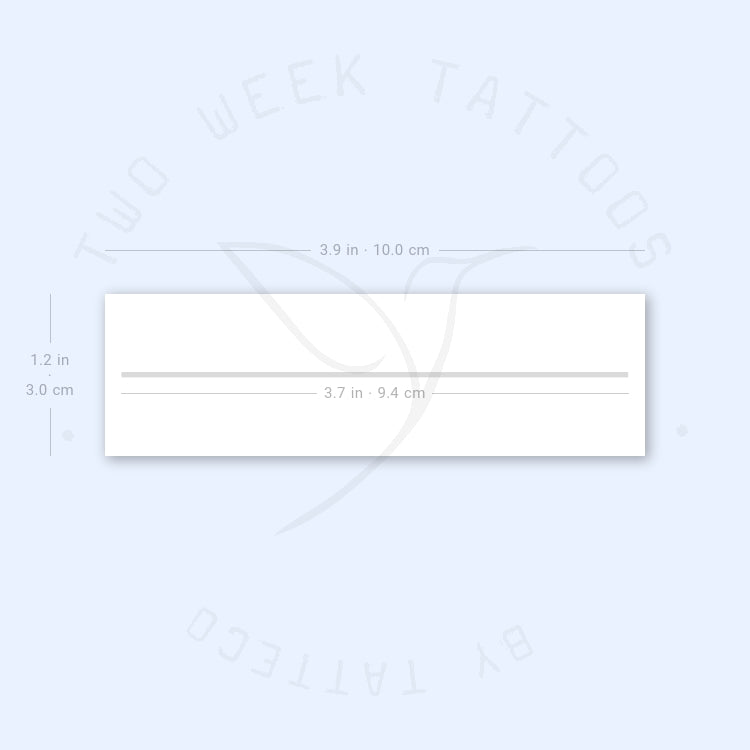 Straight Line Semi-Permanent Tattoo - Set of 2