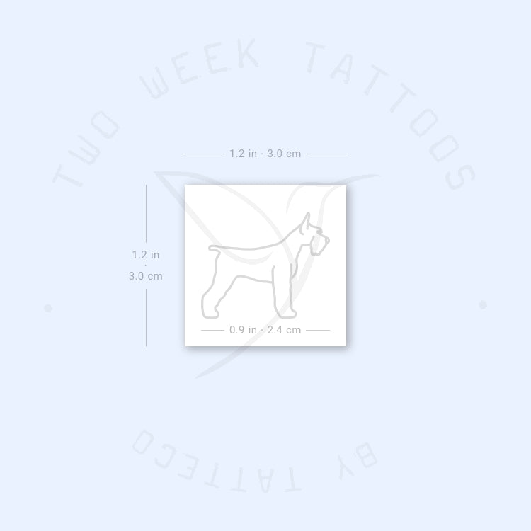 Tatuaje semipermanente de Schnauzer - Juego de 2