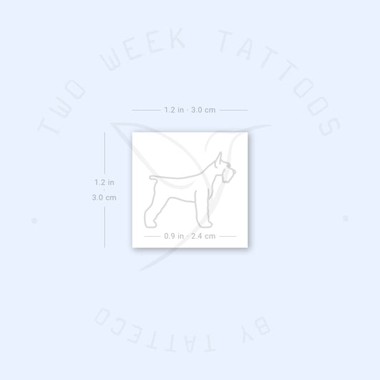 Schnauzer Semi-Permanent Tattoo - Set of 2